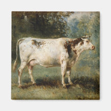 Koe in een landschap (boerderijdier)