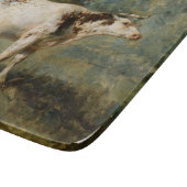 Koe in een landschap (boerderijdier) snijplank (Hoek)