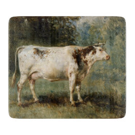 Koe in een landschap (boerderijdier) snijplank