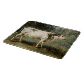 Koe in een landschap (boerderijdier) snijplank (Hoek)