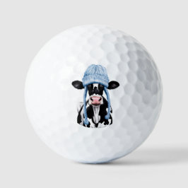 Koe in een pet. golfballen
