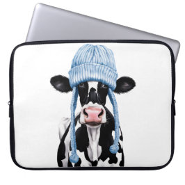 Koe in een pet. laptop sleeve