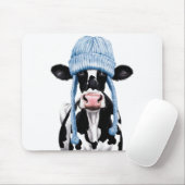 Koe in een pet. muismat (Met muis)