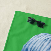 Koe in een pet. strandlaken (In situ)