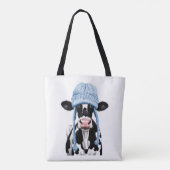 Koe in een pet. tote bag (Achterkant)