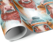 Koe in een rodelbaan cadeaupapier (Rol Hoek)