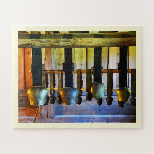 Koe in een schuur legpuzzel (Horizontaal)