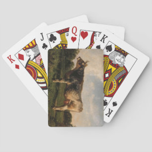 Koe in een veld (Boerderij dier) (door Filippo Pal Pokerkaarten