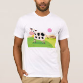 Koe in een veld Mannen T-shirt (Voorkant)