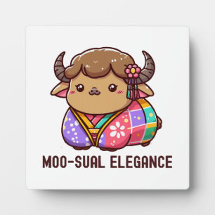 Koe in Elegantie in Hoogland Fotoplaat