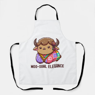 Koe in Elegantie in Hoogland Schort
