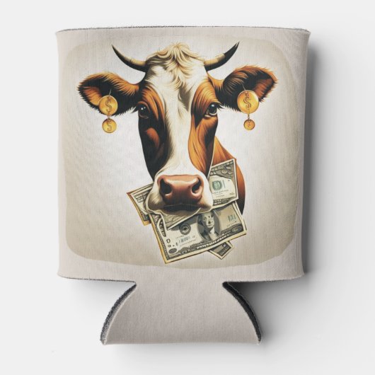 Koe in geld blikjeskoeler (Voorkant)