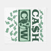 Koe in geld fleece deken (Voorkant (Horizontaal))