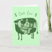 Koe in geld kaart (Voorkant)