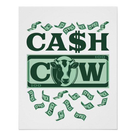 Koe in geld perfect poster (Voorkant)