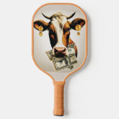 Koe in geld pickleball paddle (Achterkant)