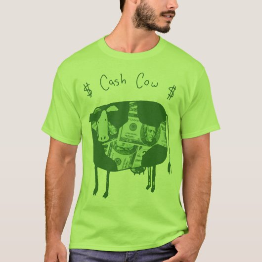 Koe in geld t-shirt (Voorkant)