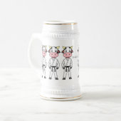 Koe in kung fu suit cartoon bierpul (Voorkant links)