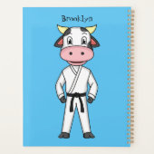 Koe in kung fu suit cartoon planner (Achterkant)