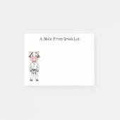 Koe in kung fu suit cartoon post-it® notes (Voorkant)