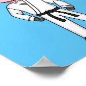 Koe in kung fu suit cartoon poster (Hoek)