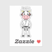 Koe in kung fu suit cartoon sticker (Vel)