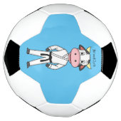 Koe in kung fu suit cartoon voetbal (Gedraaid)