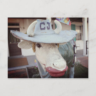 Koe in Lippenstift op een Briefkaart