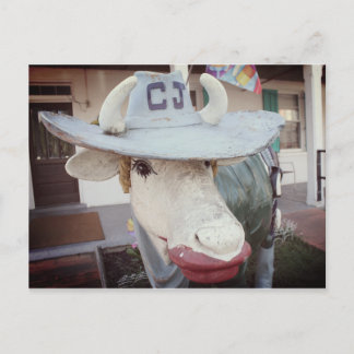 Koe in Lippenstift op een Briefkaart