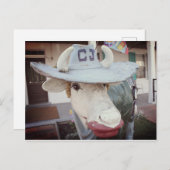 Koe in Lippenstift op een Briefkaart (Voorkant / Achterkant)