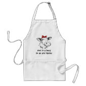 Koe in Red Bandana Funny Standaard Schort (Voorkant)