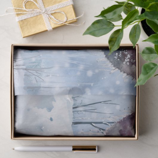 Koe in sneeuw tissuepapier (Geschenk)