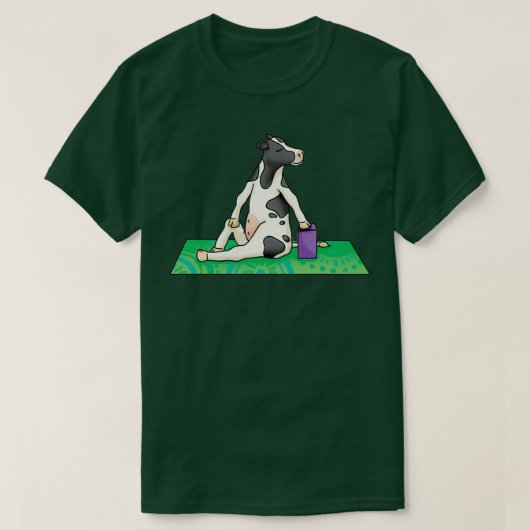 Koe in Twist Yoga Pose T-shirt (Design voorkant)