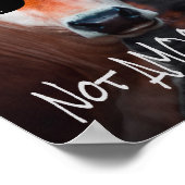 Koe in zonnebrillen geen 'MOOsed Cute Funny' Poster (Hoek)