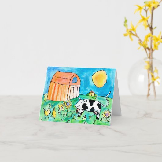 Koe • Inkeping Abrams, Leeftijd 15 Kaart (Gele Bloem)