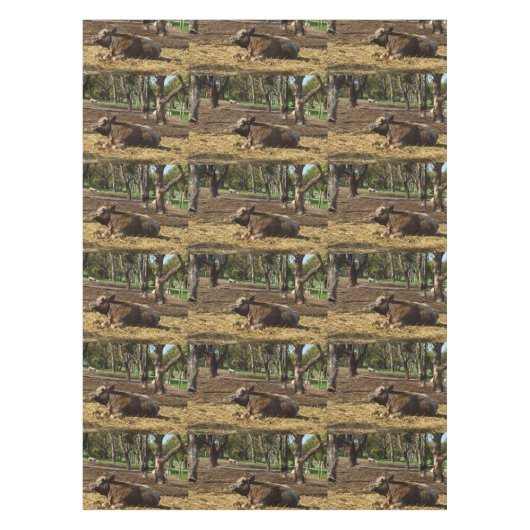 Koe is een Boerderij leven, tablet Tafelkleed (Voorkant)