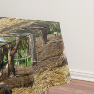 Koe is een Boerderij leven, tablet Tafelkleed