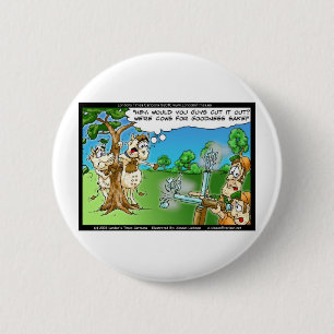 Koe Jacht Seizoen Grappige T-shirts Mokken Kaarten Ronde Button 5,7 Cm