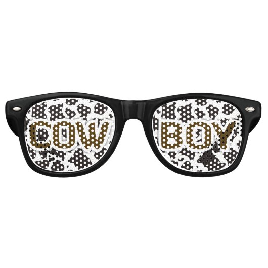 Koe Jongen Koe patroonachtergrond Retro Zonnebril (Voorkant)