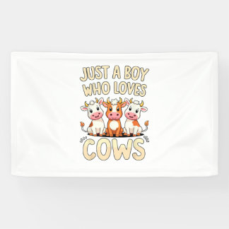 Koe _ Jongens & Peuter, gewoon een jongen die van  Spandoek