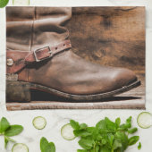 Koe Jongenslaarzen Spur Landelijk Touw Keuken Scho Theedoek (Gevouwen)