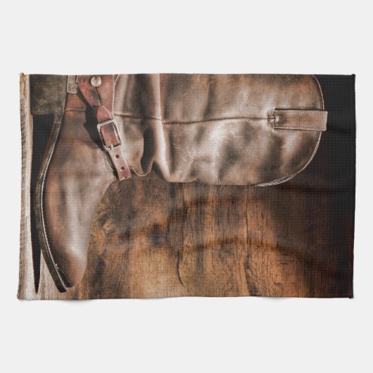 Koe Jongenslaarzen Spur Landelijk Touw Keuken Scho Theedoek (Horizontaal)