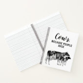  Koe kalf tekenen mensen zuigen | Zwarte tekst Notitieboek (Binnen)