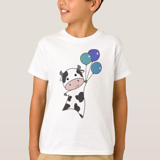 Koe kalf vliegballonnen kalveren t-shirt (Voorkant)