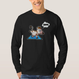 Koe Kalf Yoga Houdingen Sport Gymnastiek Ohm Harts T-shirt