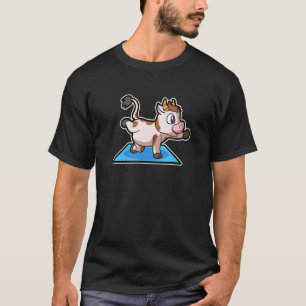 Koe Kalf Yoga Oefeningen Sport Gymnastiek Ohm Hart T-shirt