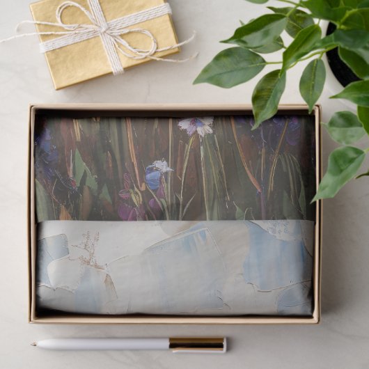 Koe Kalveren Lupine Bloemen Schilderij Decoupage Tissuepapier (Geschenk)