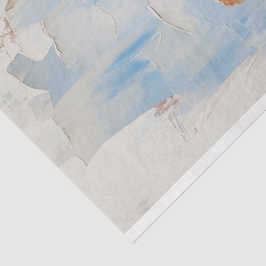 Koe Kalveren Lupine Bloemen Schilderij Decoupage Tissuepapier (Detail)