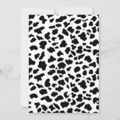 Koe karikaturen Ik ben een Cowgirl 1e verjaardag Bedankkaart (Achterkant)