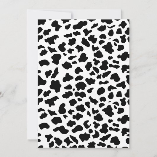 Koe karikaturen Ik ben een Cowgirl 1e verjaardag Bedankkaart (Achterkant)